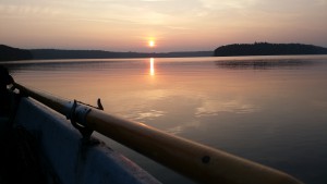 Angeln bis zum Sonnenuntergang